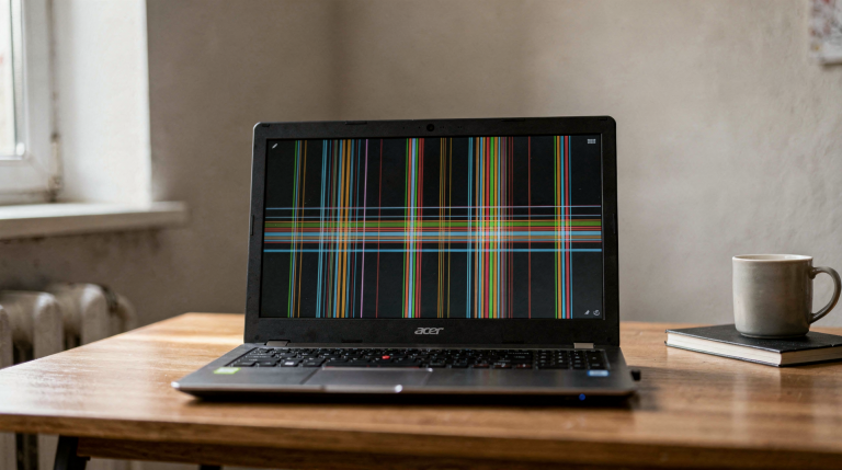 Появились полосы на экране ноутбука Acer: что это значит и как проверить матрицу